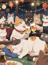 猫の忘年会
