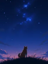 あのキラキラしたのはなんだワン？ — キラキライラストのAIイラスト｜SUPPART