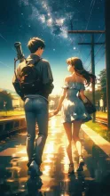 星空デートの彼女·星降る夜のデート の投稿作品