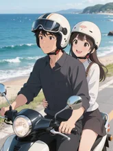 厳密には、二人乗りって……道交違反なんですが？💦