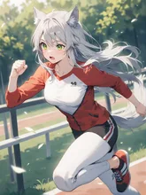 ランニングしている少女