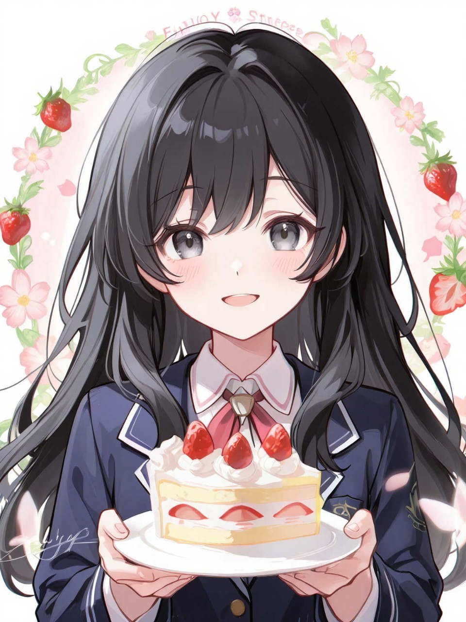 私の家庭科で作ったケーキ🎂なのねえ貴方食べてねえ♡♡ — 香風さんのAIイラスト