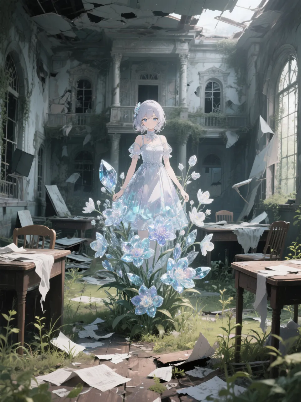 廃墟に咲く花