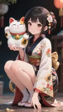 縁起物の招き猫·チャレンジ の投稿作品