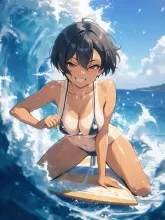 サーファー·波に乗る夏の輝き の投稿作品