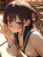 素顔？……恥ずかしいから今回だけなんだよ… — メガネ女子のAIイラスト｜SUPPART