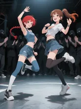 双子のヒップホップダンス