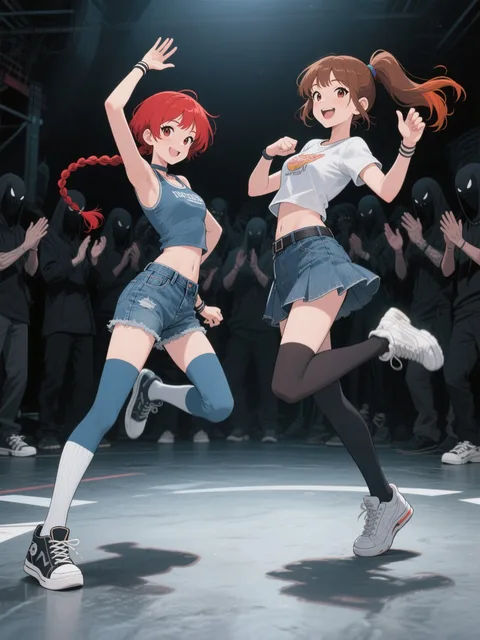 双子のヒップホップダンス