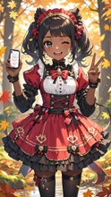 ロリカワ黒ギャル💕ウチも紅葉狩り🍁