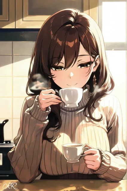 両手飲み!?笑