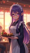 和風カフェテリアの和風メイドさん