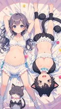 ヘソ天、少女