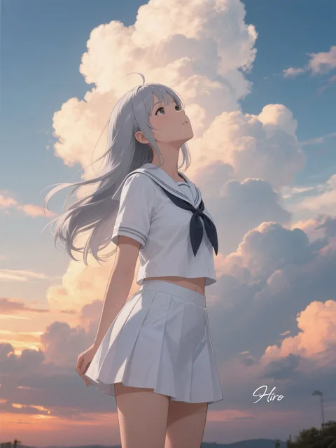夕日