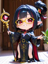ちびっ娘魔法使い — ちびキャラ・デフォルメのAIイラスト|SUPPART