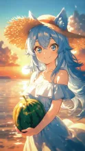 再生三回目でスイカ持てた…