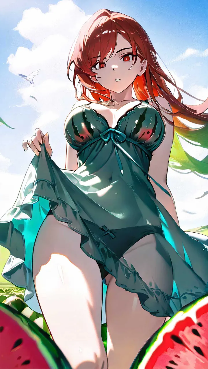 西瓜畑の風