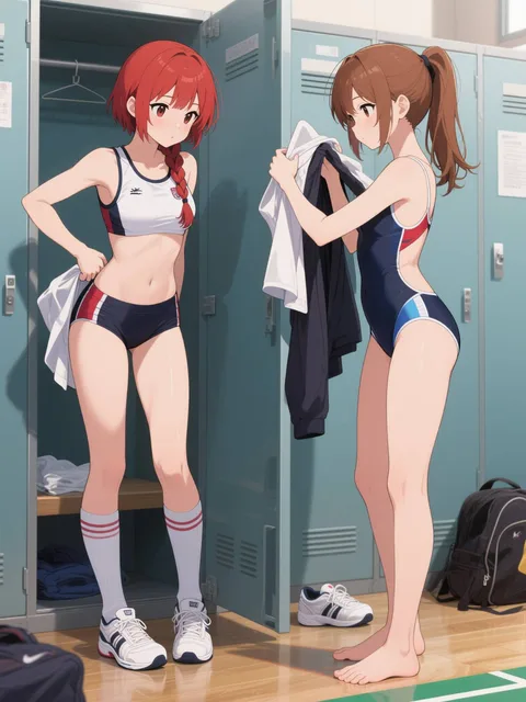 只今着替え中