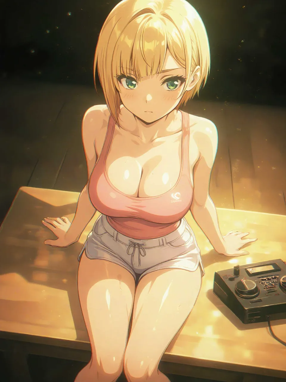 ラジオ体操を待ってるお姉さん — ミャアさんのAIイラスト