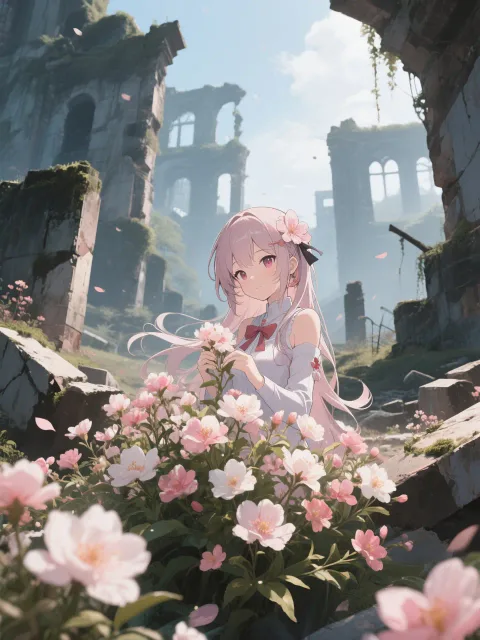 廃墟に咲く花