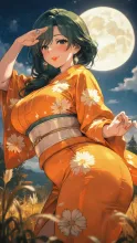 美しい月夜に立つ🌕