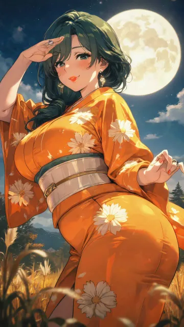 美しい月夜に立つ🌕