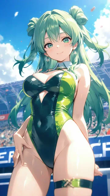 緑のレースクイーン