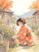 秋の七草は食べないのよね！ — JairoさんのAIイラスト