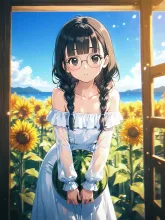 スイカと夏の女性·初夏チャレンジ の投稿作品