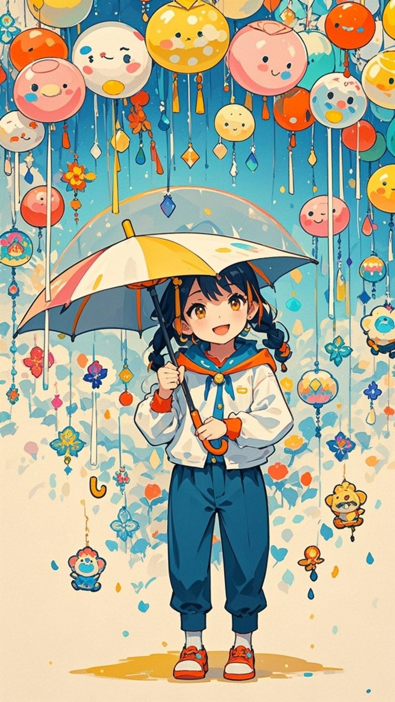 てるてる坊主に願い事 — SUPP59509422さんのAIイラスト