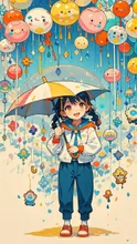 てるてる坊主に願い事 — SUPP59509422さんのAIイラスト