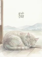 水彩画 「猫」 — 水彩画イラストのAIイラスト|SUPPART