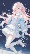 初雪スケート