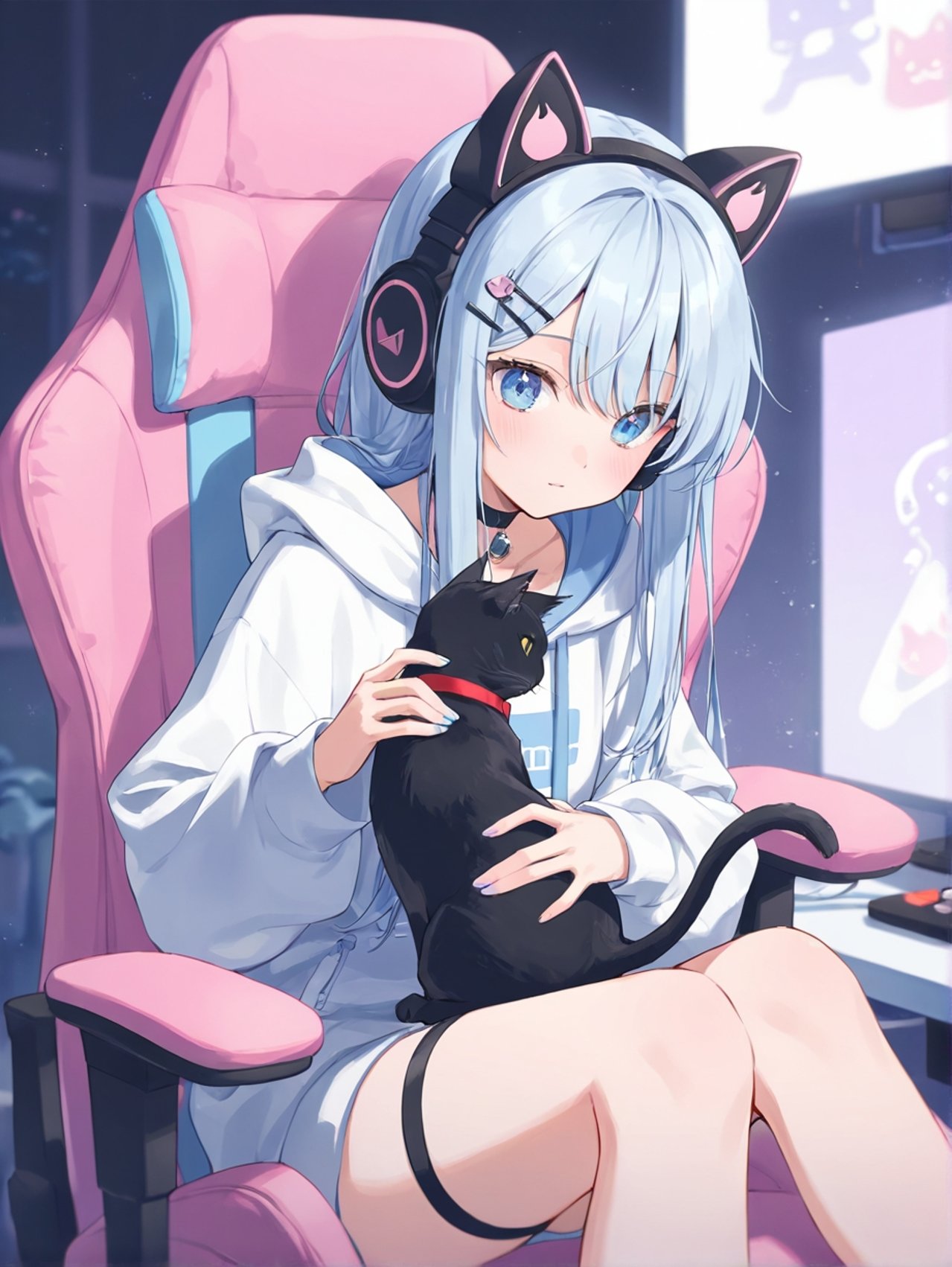 猫耳ヘッドホン — 雫奈  低浮さんのAIイラスト