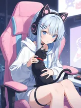 猫耳ヘッドホン — 猫耳イラストのAIイラスト｜SUPPART