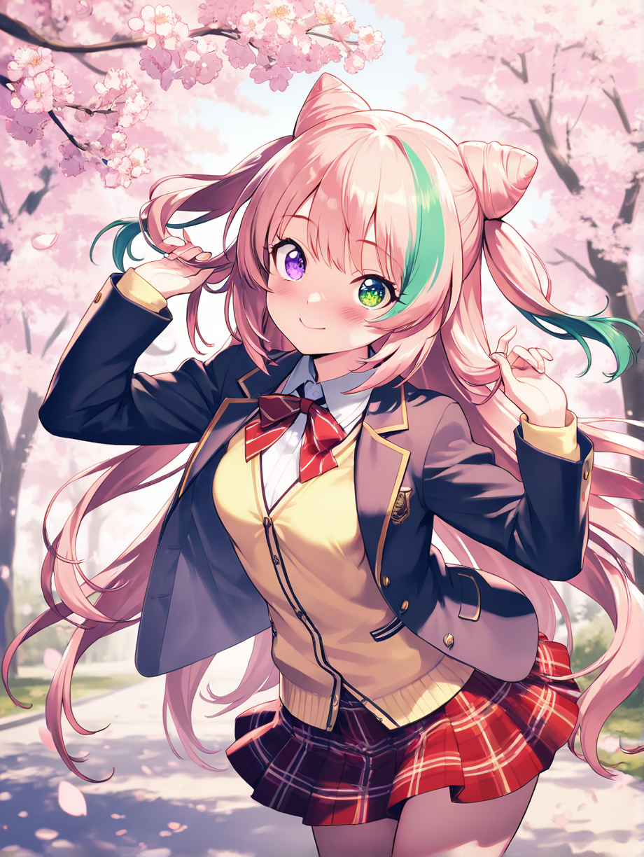 桜並木を — azuさんのAIイラスト