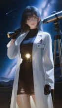 女性天文学者·星空を見上げて の投稿作品