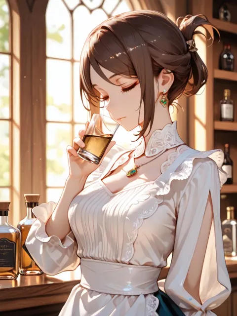 anime style、1girl、solo - 女性調香師