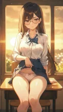 委員長の放課後·黒板の前の、秘密の顔 の投稿作品