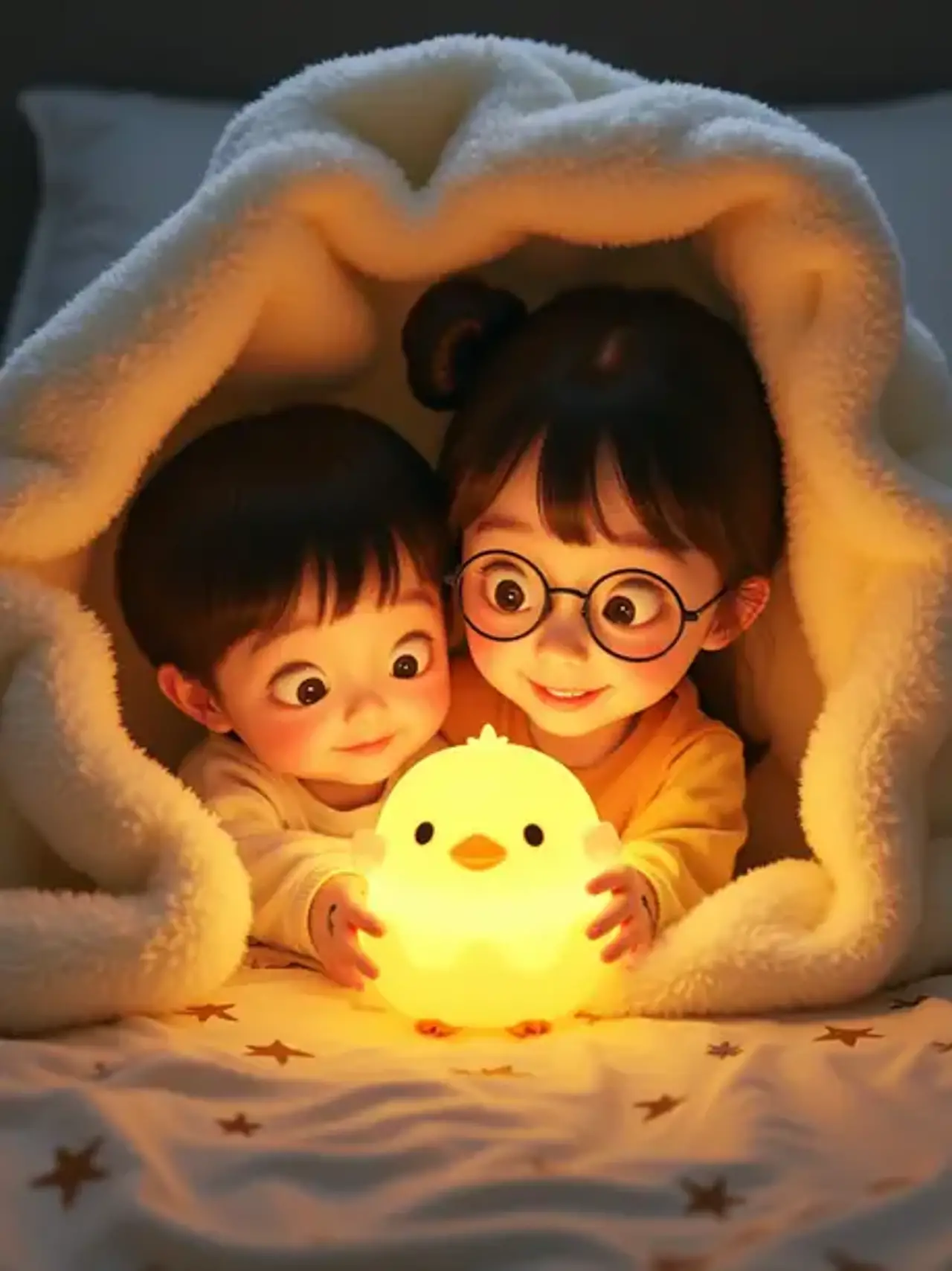 In the tiny world under the blanket, lies the warmest love a…