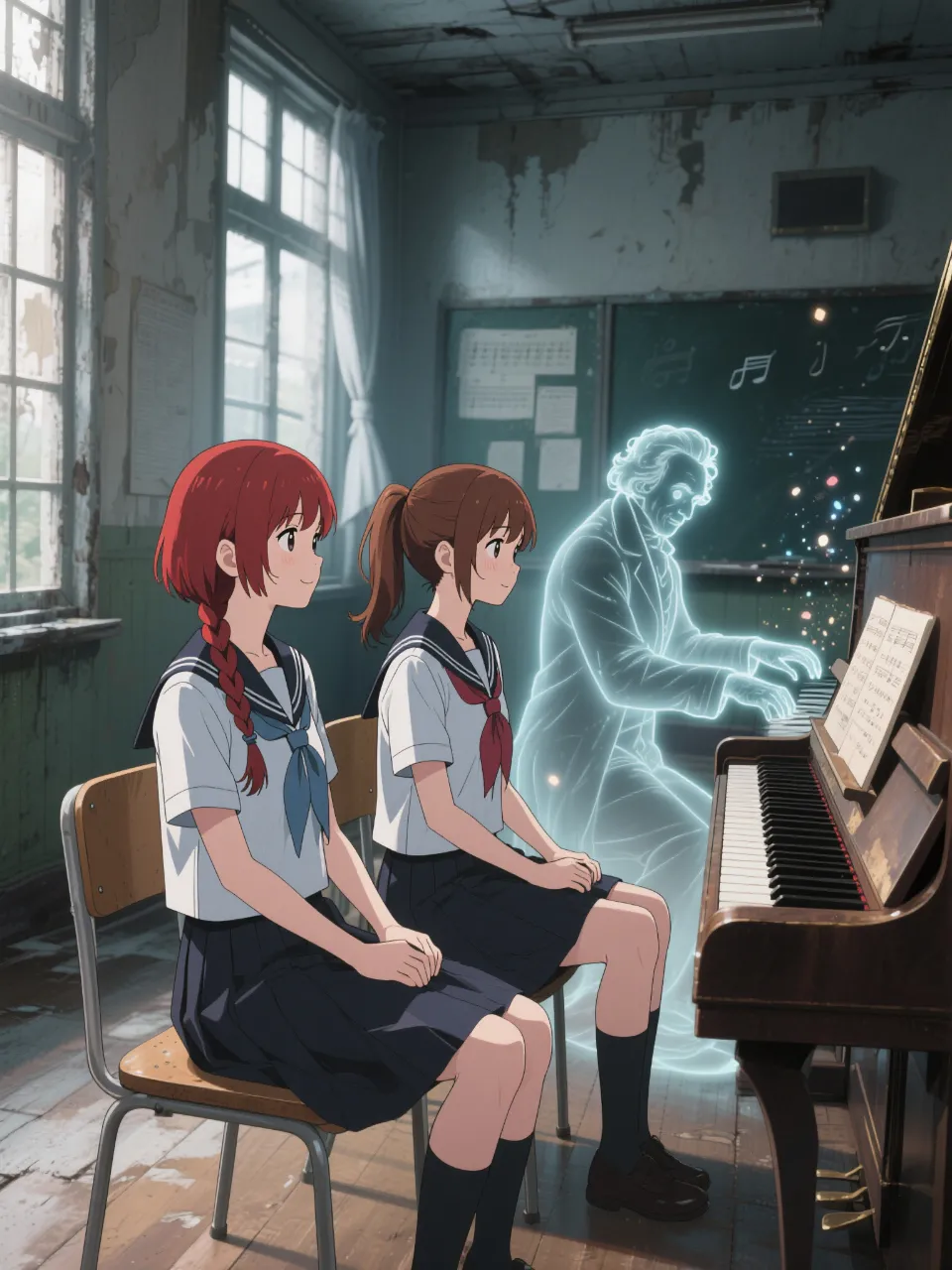 双子と廃校の音楽室