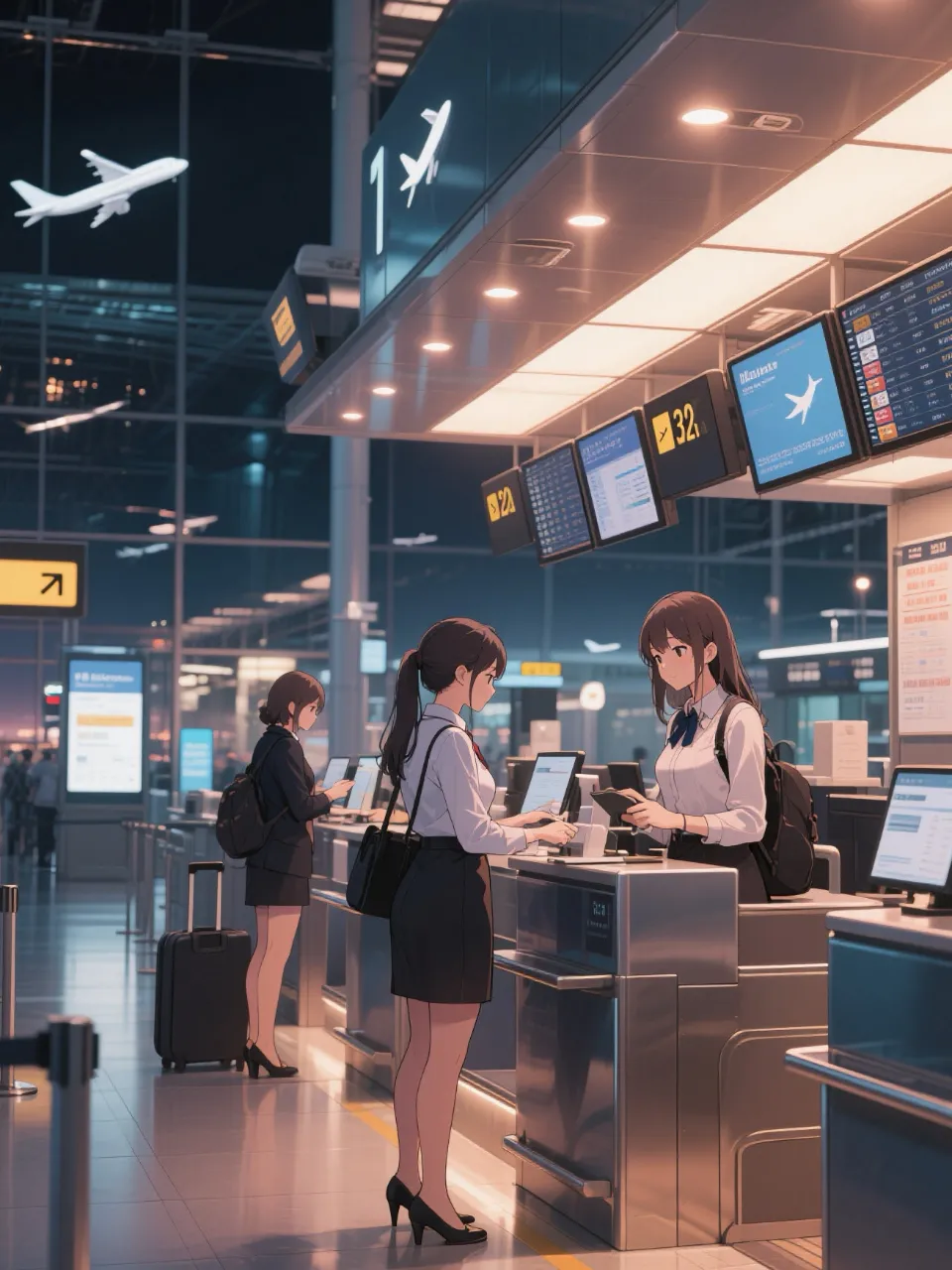 仕事終わりの空港②