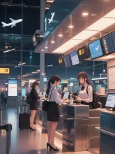 仕事終わりの空港②