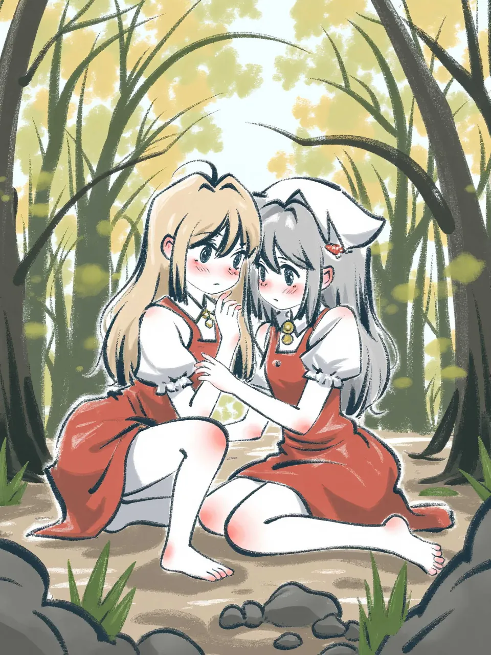 朝の2人