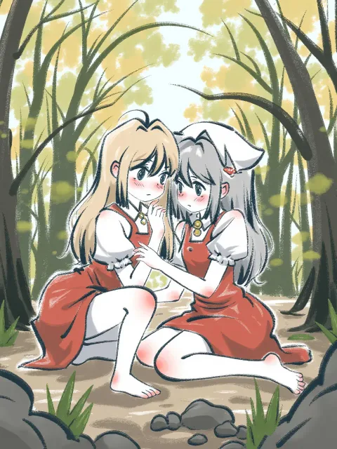 朝の2人