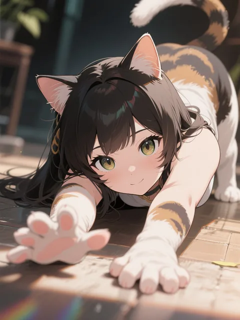 朝の体操☀️化け猫さん