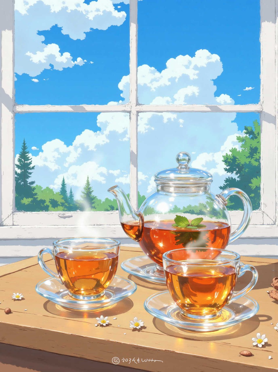 ティータイム — エブリ神さんのAIイラスト