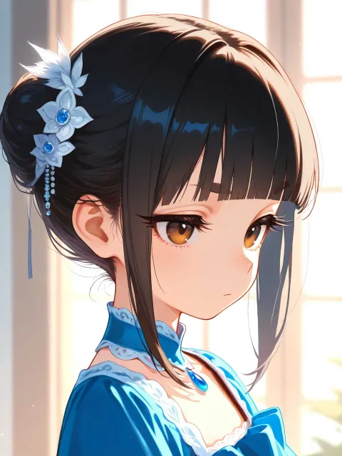 1人の美少女、身長138cm、痩せ型、茶色の瞳 - 竜宮城の乙姫