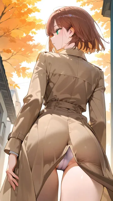 Girl in a trench coat - トレンチコート