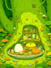 キノコの森·ふしぎな森のキノコ の投稿作品