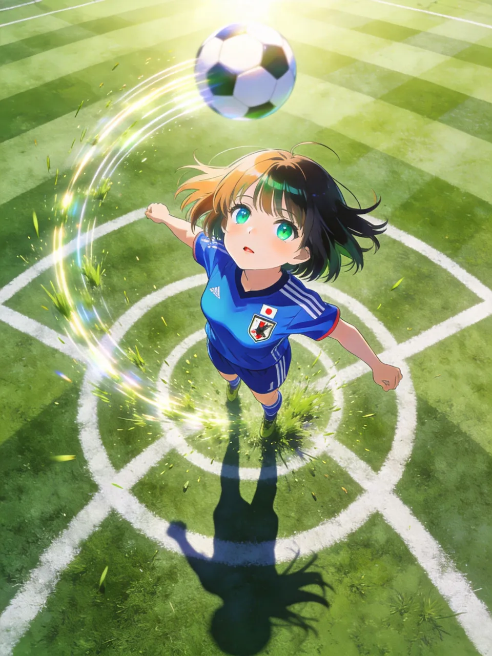 サッカーの稚奈。